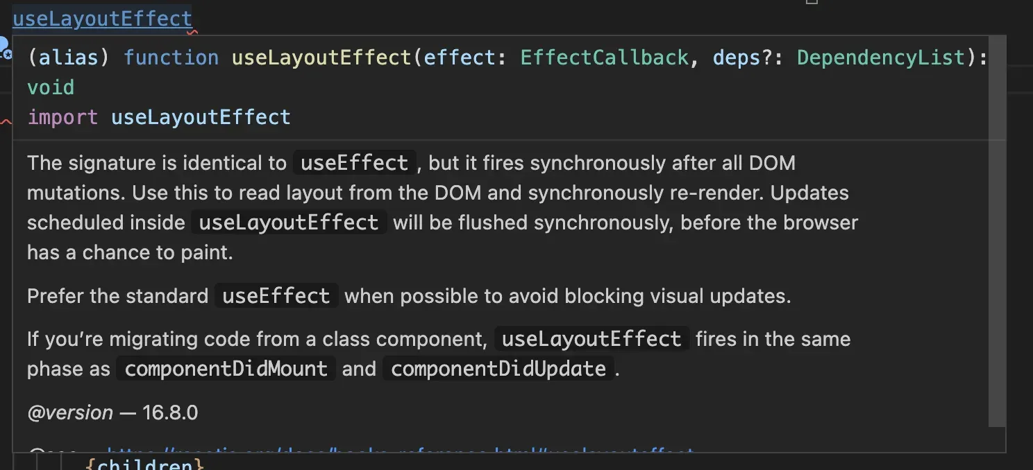 useLayoutEffect