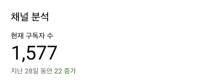 유튜브 구독자 수