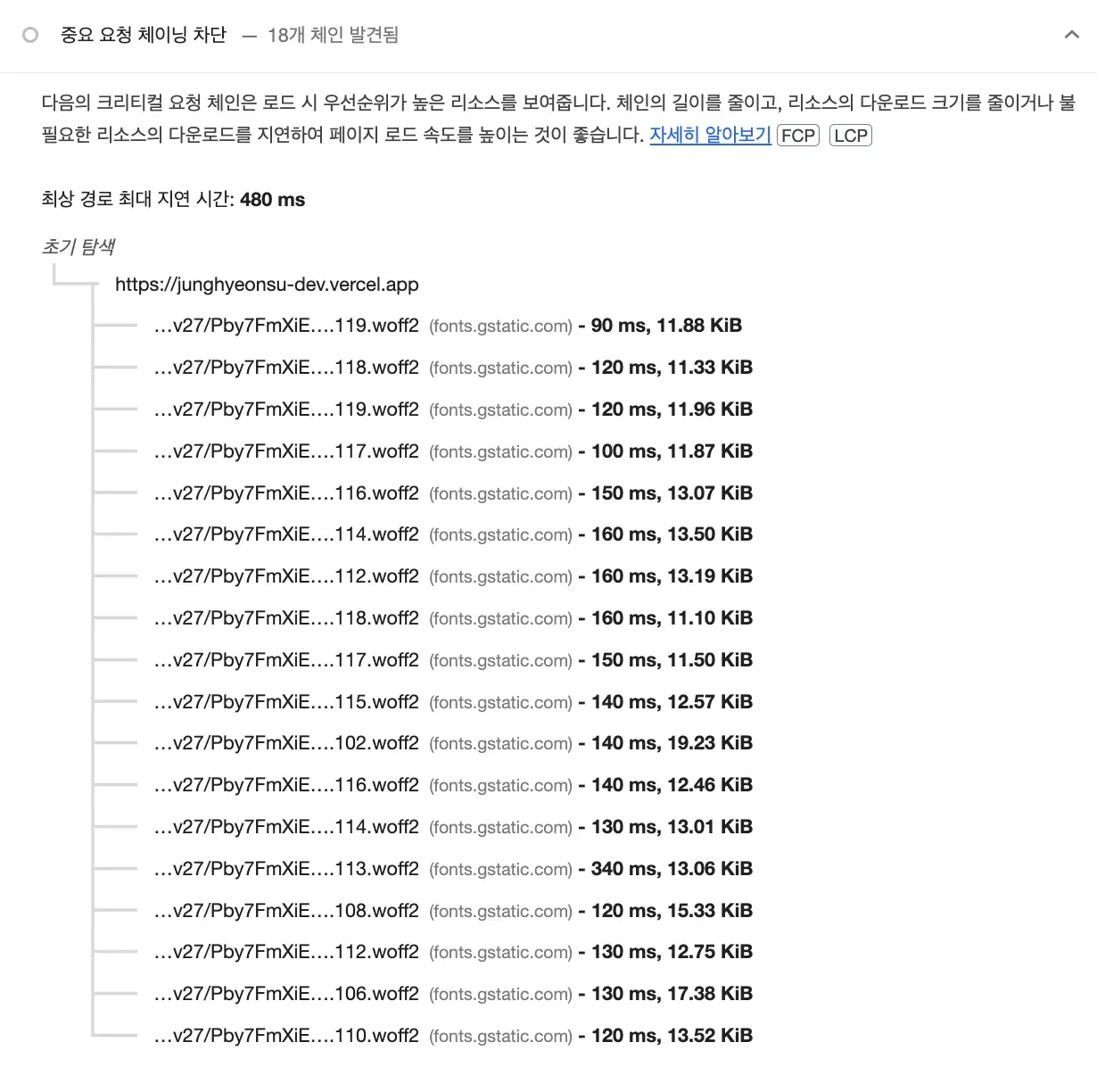 폰트가 너무 무겁다