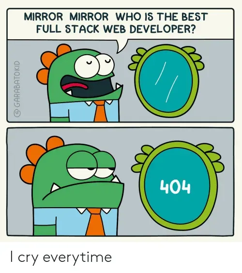 유니콘 같은 풀스택 개발자 출처: https://me.me/i/mirror-mirror-who-is-the-best-full-stack-web-developer-06a63f57eb1048ad85906a1d4c80d11d