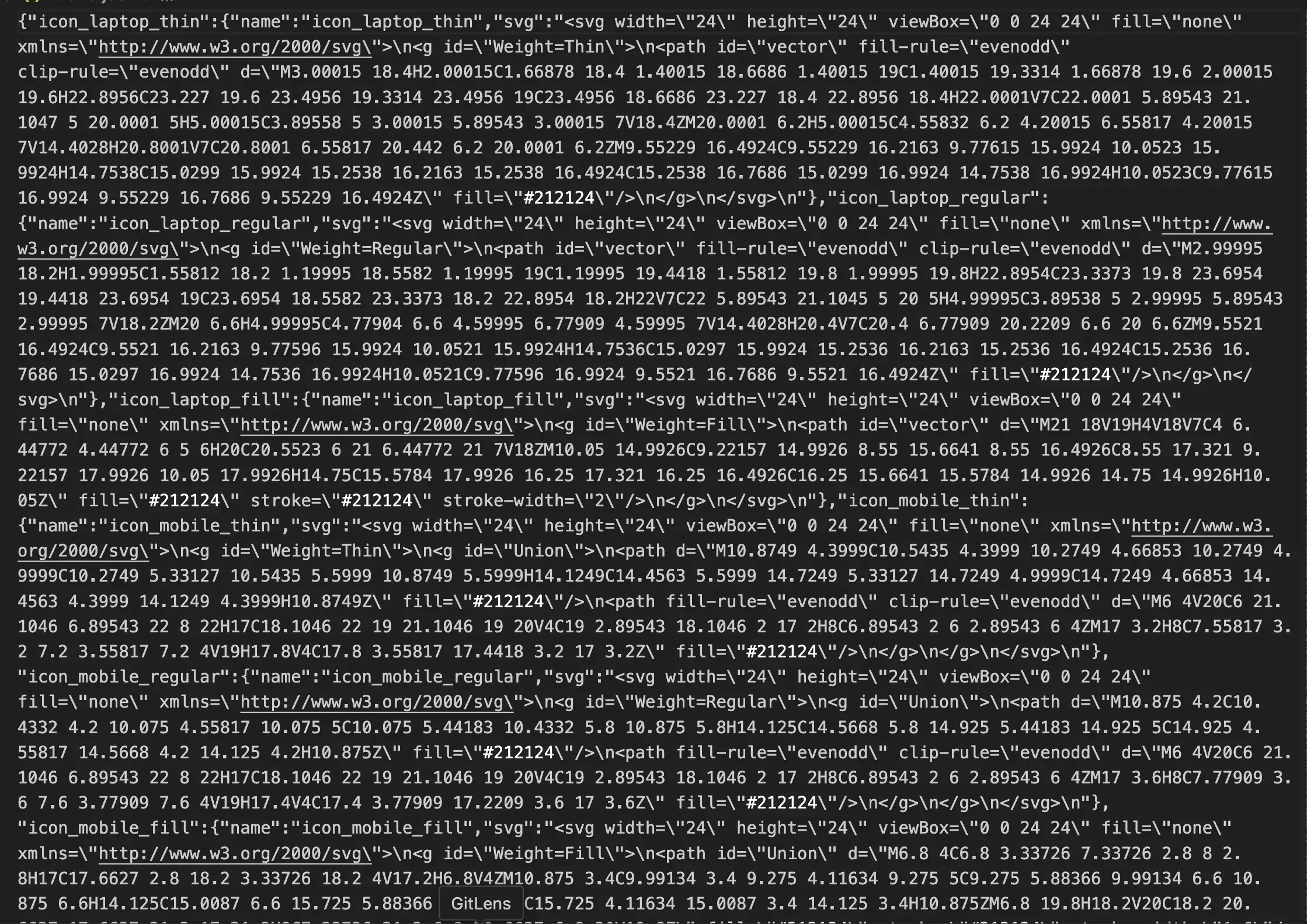 실제 icons.json의 모습